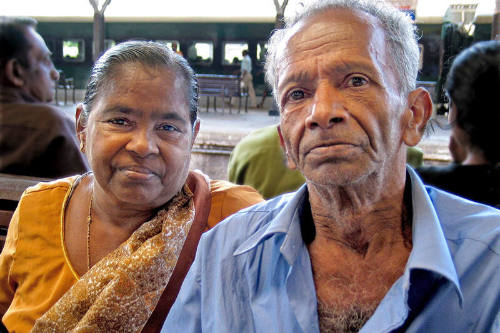 Couple Waiting for a Train