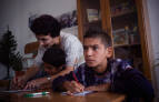 School Scene in Korca, Albania, 07