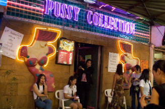 Borderless Captivity, Typical bar, with girls and mama-san, Patpong Road, Bangko