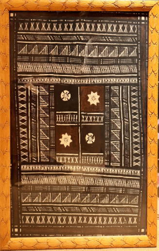 Block-printed tapa cloth